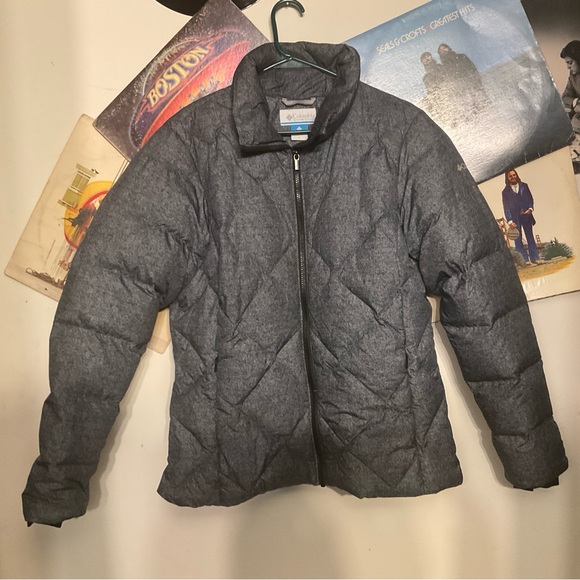 COLUMBIA WOMENS QUILTED DOWN PUFFER JACKET SZ L - Picture 1 of 6